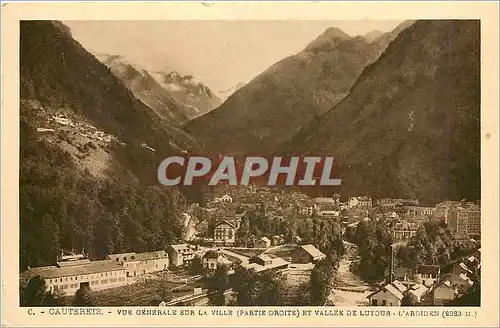 Ansichtskarte AK Cauterets Vue generale sur la Ville et Vallee du Lutour