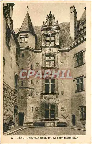 Ansichtskarte AK Pau Chateau Henri IV La Cour d'Honneur