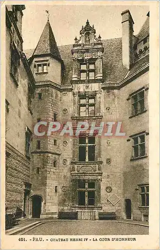 Cartes postales Pau Chateau Henri IV La Cour d'Honneur