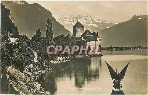 Cartes postales Chillon et la dent du Midi Bateau