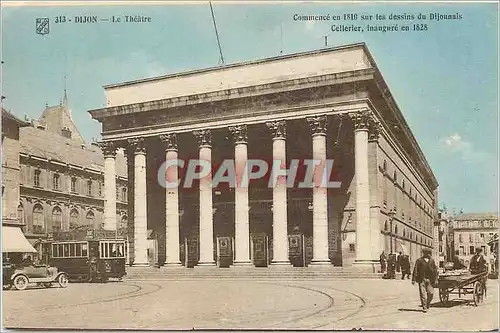 Ansichtskarte AK Dijon Le Theatre Tramway