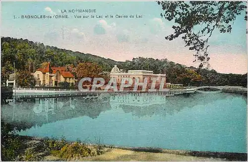 Cartes postales Bagnoles de l'Orne Vue sur le Lac et le Casino du Lac