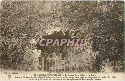 Ansichtskarte AK Saint Seine l'Abbaye La Source de la Seine La Grotte