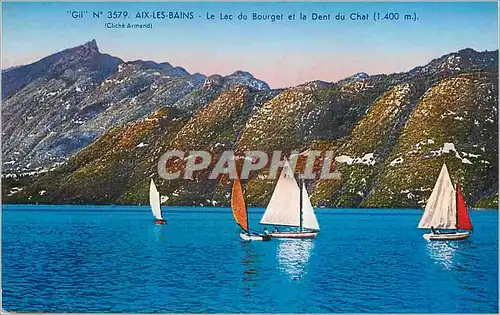 Cartes postales Aix les Bains Le Lac du Bourget et la Dent du Chat