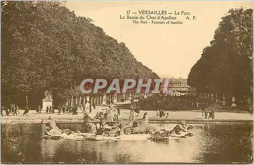 Cartes postales Versailles Le Parc Le Bassin du Char d'Apollon