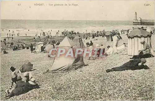 Cartes postales Treport Vue generale de la Plage