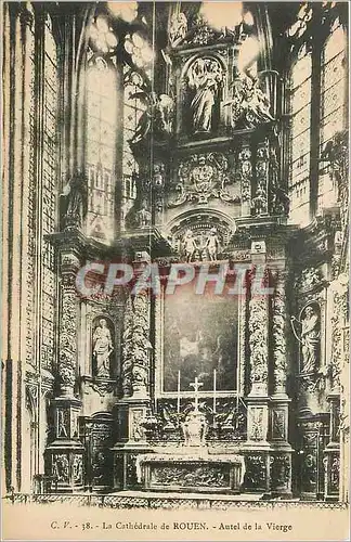 Cartes postales La Cathedrale de Rouen Autel de la Vierge