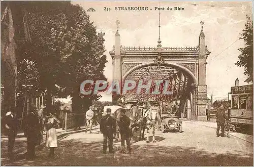 Ansichtskarte AK Strasbourg Pont du Rhin Tramway