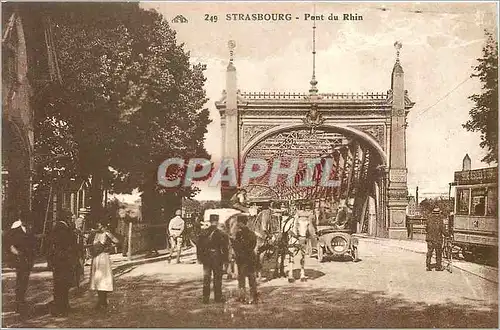 Cartes postales Strasbourg Pont du Rhin Tramway