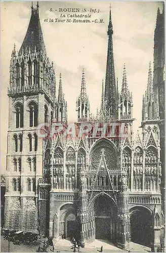 Ansichtskarte AK Rouen S Inf La Cathedrale et la Tour St Romain