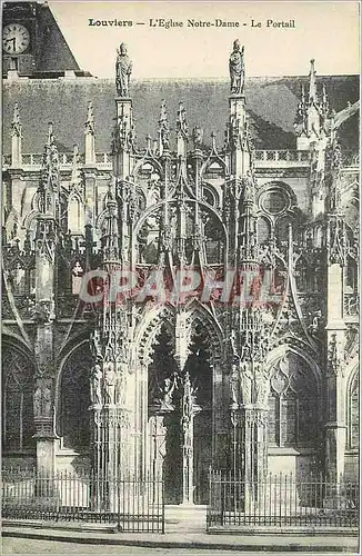 Cartes postales Louviers L'Eglise Notre Dame Le Portail