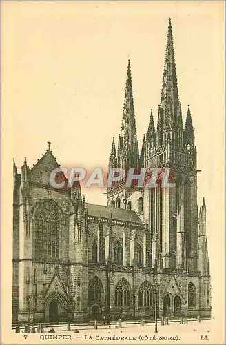 Cartes postales Quimper La Cathedrale Cote Nord
