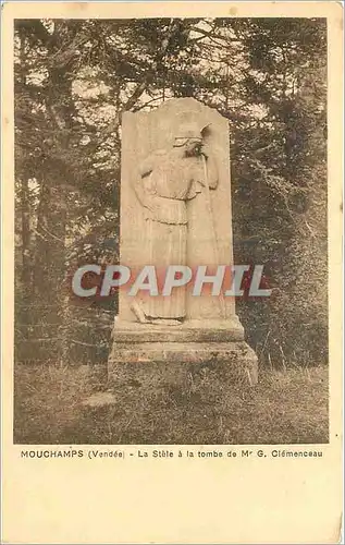 Ansichtskarte AK Mouchamps Vendee La Stele a tombe de MG Clemeceau