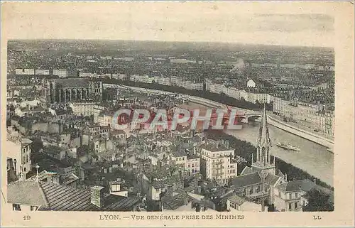 Ansichtskarte AK Lyon Vue generale prise des Minimes