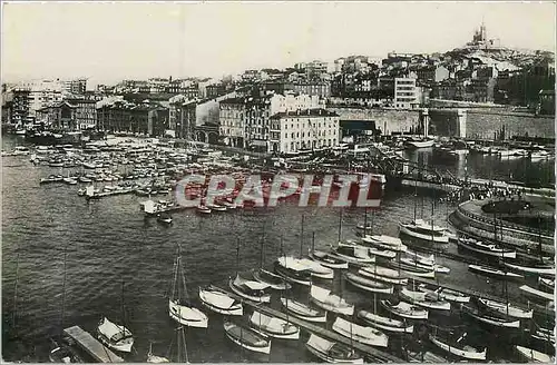 Moderne Karte Marseille Le Quai de Rive Neuve Bateaux