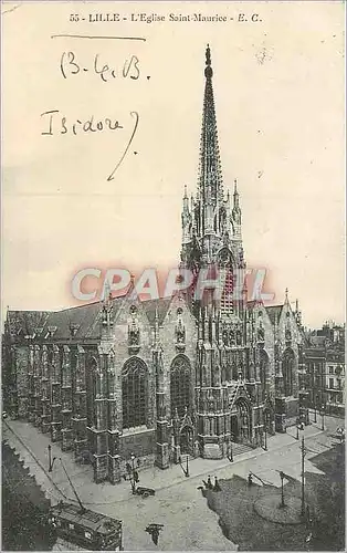 Cartes postales Lille L'Eglise Saint Maurice