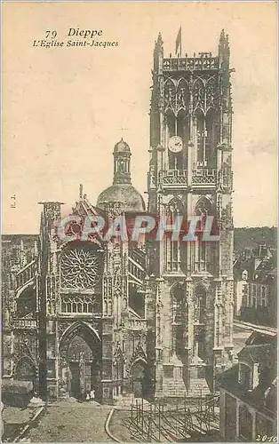 Cartes postales Dieppe L'Eglise Saint Jacques