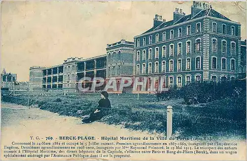 Ansichtskarte AK Berck Plage Hopital Maritime de la Ville de Paris