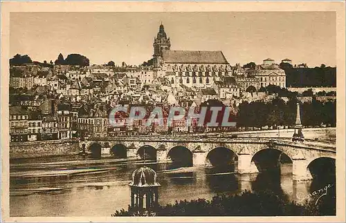 Ansichtskarte AK Blois L et C Vue generale et le Pont sur la Loire