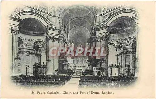 Cartes postales St Pauls Cathedral and Part of Dome London Orgue