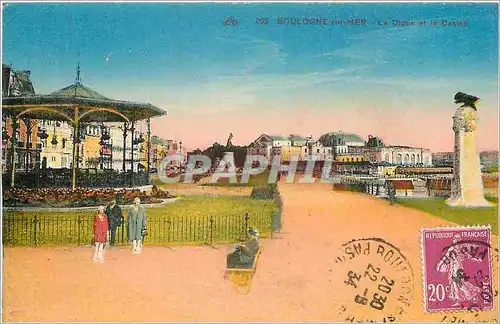 Cartes postales Boulogne sur Mer La Digue et le Casino