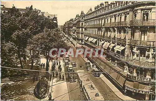 Cartes postales Toulouse La Rue d'Alsace Lorraine et Le Square du Capitole Tramway