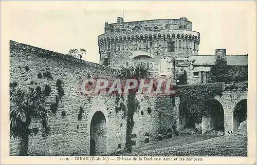 Ansichtskarte AK Dinan C du N Chateau de la Duchese Anne et les Remparts