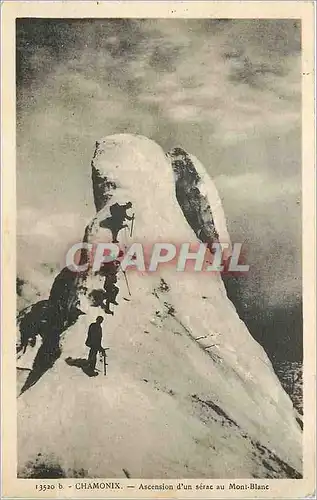 Ansichtskarte AK Chamonix Ascension d'un serac au Mont Blanc Alpinisme