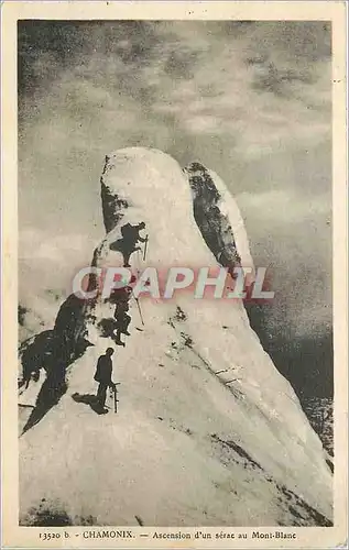 Cartes postales Chamonix Ascension d'un serac au Mont Blanc Alpinisme