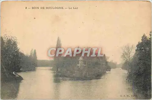 Cartes postales Bois de Boulogne Le Lac