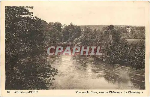 Cartes postales Arcy sur Cure Vue sur la Cure vers la Chateau Le Chatenay