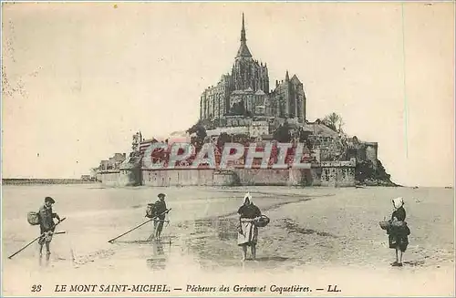 Ansichtskarte AK Le Mont Saint Michel Pecheurs des Greves et Coquetieres