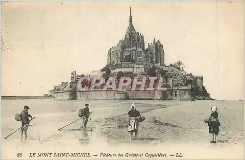 Cartes postales Le Mont Saint Michel Pecheurs des Greves et Coquetieres