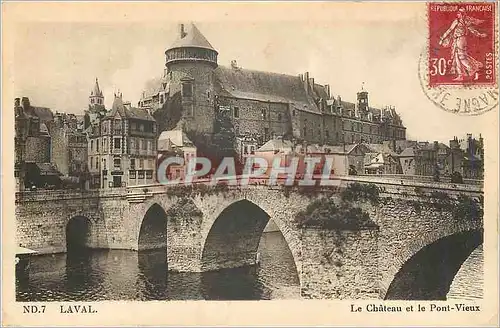 Cartes postales Laval Le Chateau et le Pont Vieux