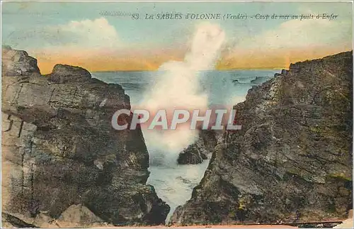 Cartes postales Les Sables d'Olonne Vendee Coup de mer au puits d'Enfer