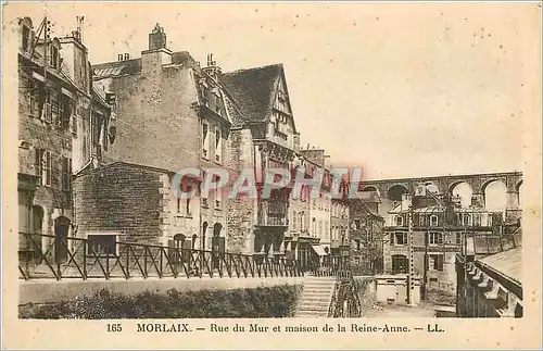 Ansichtskarte AK Morlaix Rue du Mur et maison de la Reine Anne