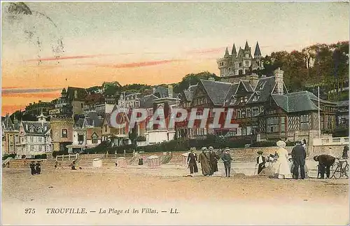 Cartes postales Trouville La Plage et les Villas