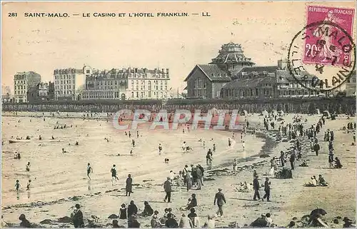 Cartes postales Saint Malo Le Casino et L'Hotel Franklin