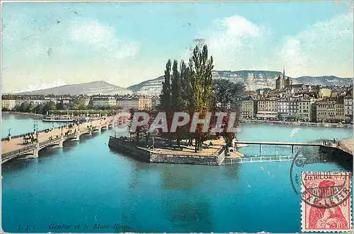 Cartes postales Geneve et le Mont Blanc