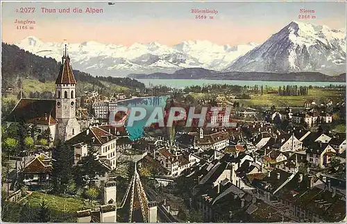Cartes postales Jungfrau Thun und die Alpen
