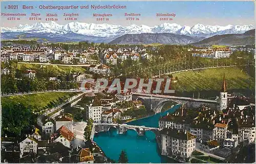 Cartes postales Bern Obstberquartier und Nydeckbrucken