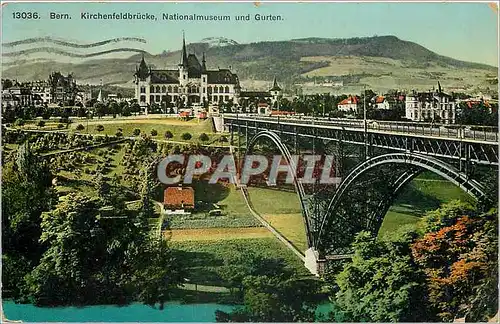 Cartes postales Bern Kirchenfeldbrucke Nationalmuseum und Gurten