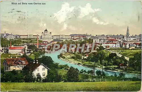 Cartes postales Blick auf Bern vom Gurten aus