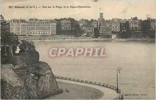 Ansichtskarte AK Dinard L et V Vue sur la Plage et la Digue Promenade