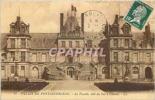 Cartes postales Palais de Fontainebleau La Facade cote du Fer a Cheval