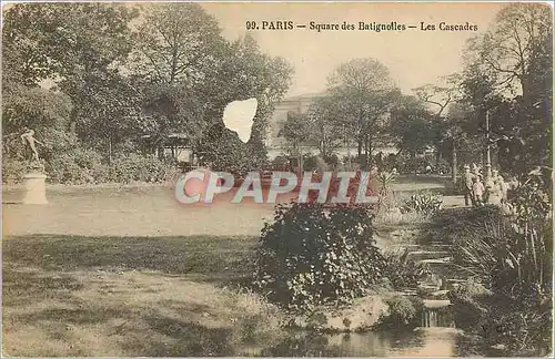 Ansichtskarte AK Paris Square des Batignolles Les Cascades