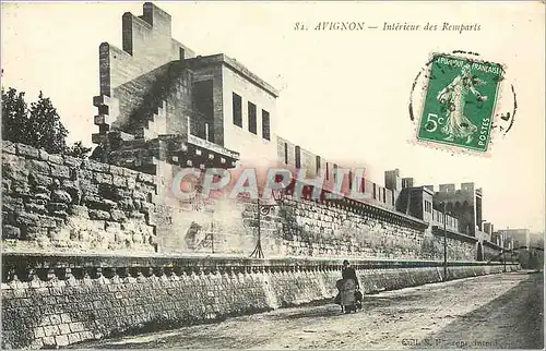 Ansichtskarte AK Avignon Interieur des Remparts