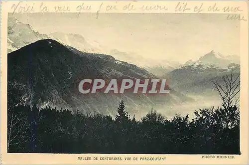 Cartes postales Vallee de Contamines Vue de Praz Coutant