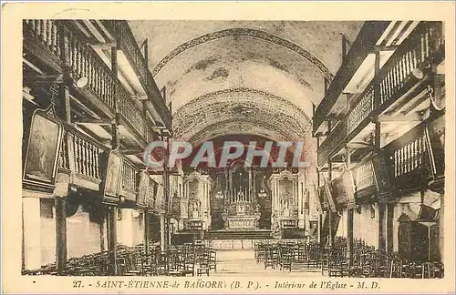 Ansichtskarte AK Saint Etienne de Baigorry BP Interieur de l'Eglise