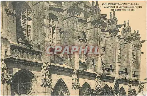 Cartes postales Montfort L'Amaury SO Contrefort et Gargouilles de l'EGlise Renaissance